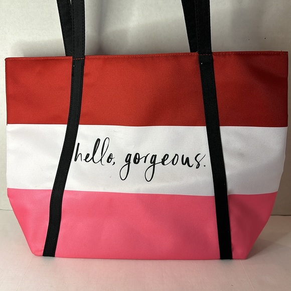 Clinique x Kate Spade Fabric Tote Bag with Cosmetic Bag Hello Gorgeous 2023 - Picture 3 of 8